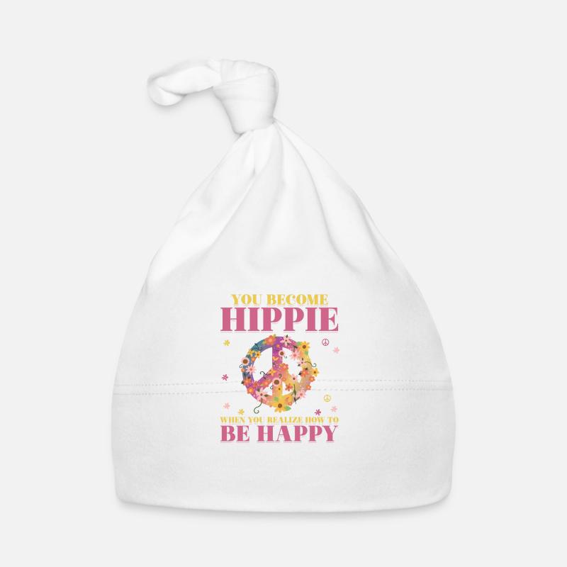 Hippie Peace | Cadeau de hippies de costume de carnaval Bonnet bio Bébé