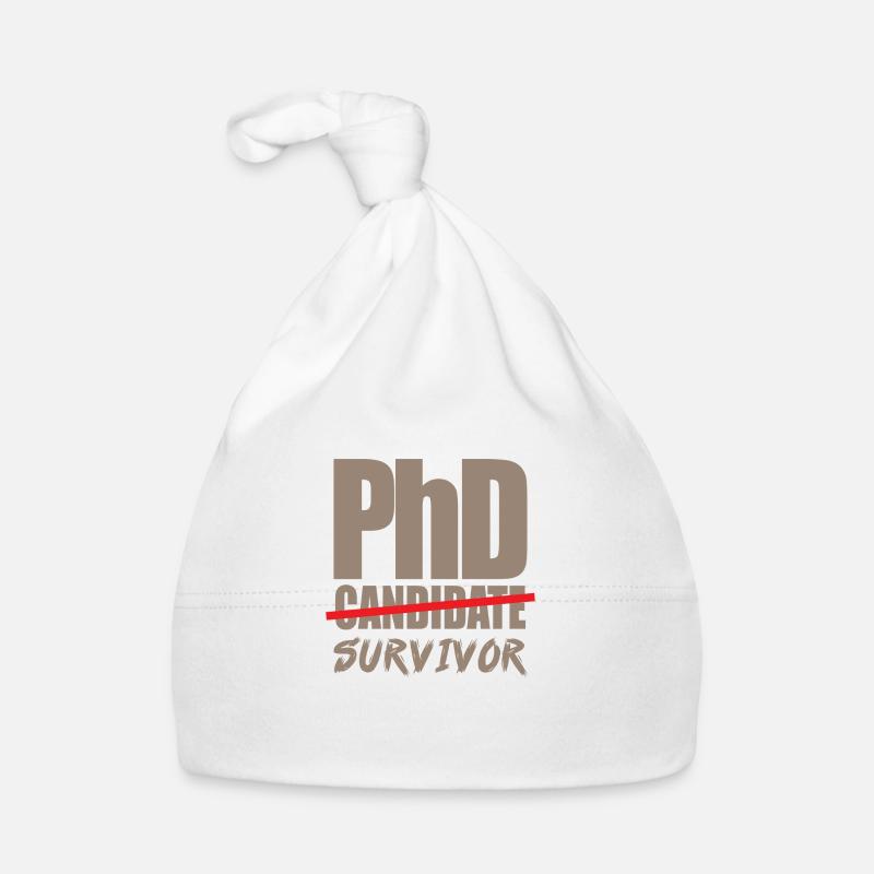 Cadeau de graduation Phd Uni disant - Bonnet bio Bébé - blanc