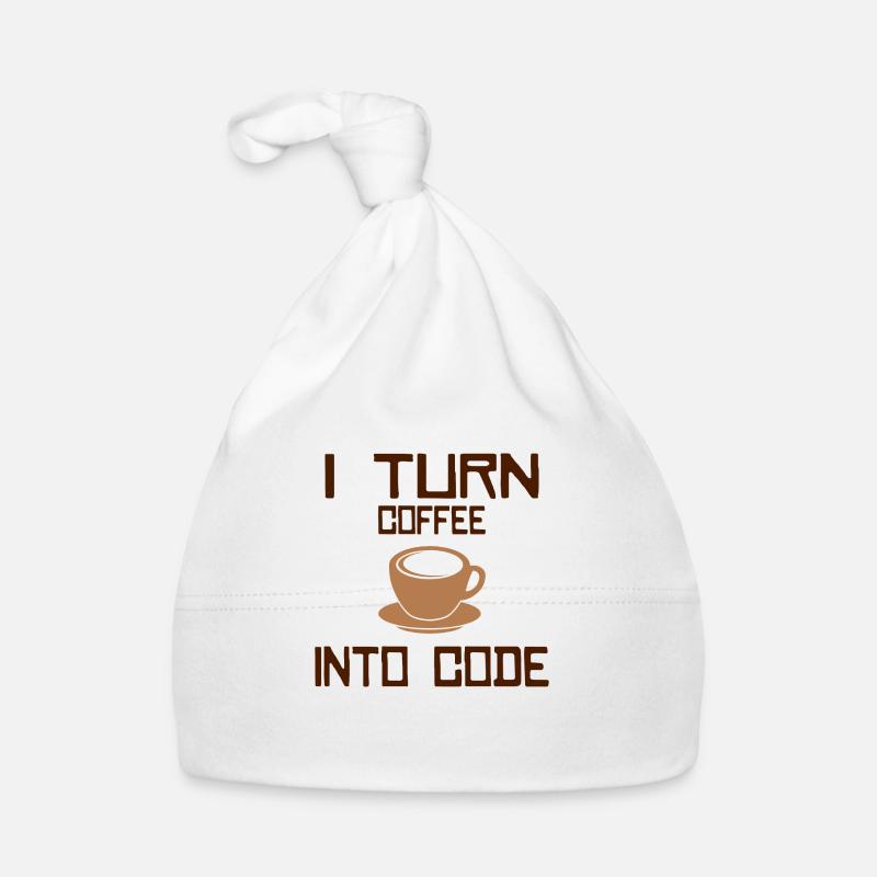 Je transforme le café en code Programmation informatique Bonnet bio Bébé