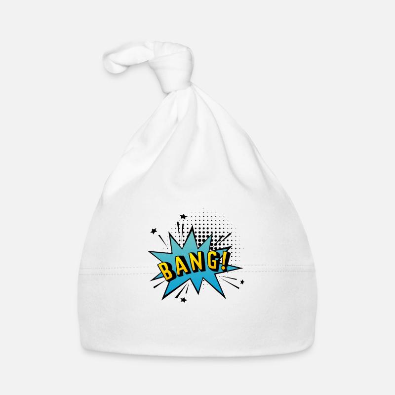 COUP! Bulle de dialogue dans un style pop-art Bonnet bio Bébé
