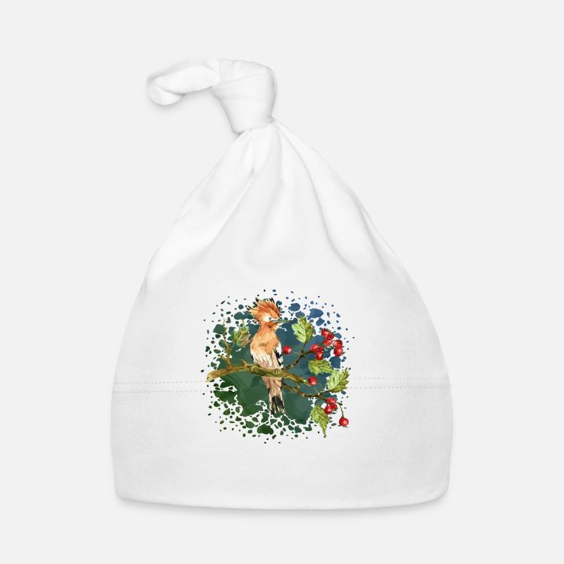 Bunter Vogel Baby Bio-Mütze