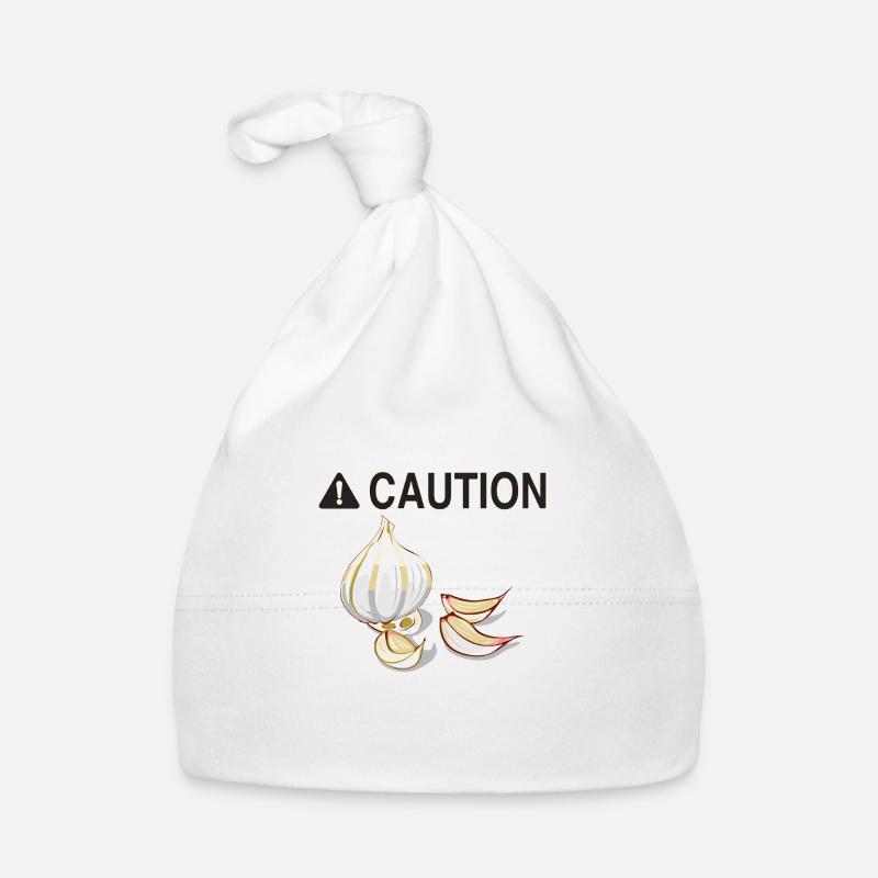 Caution Garlic Organic Baby Cap