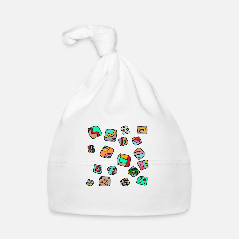 Multicolored dice Organic Baby Cap