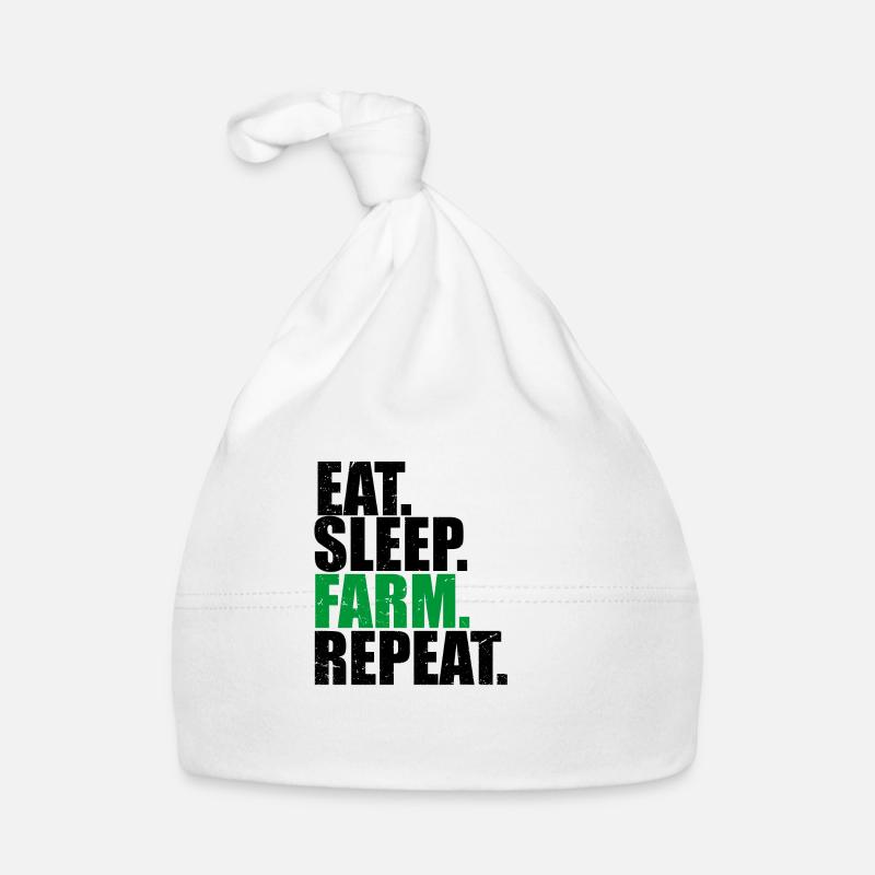 Eat Sleep Farm Repeat Baby Bio-Mütze