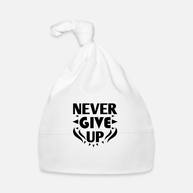 Never give up Organic Baby Cap