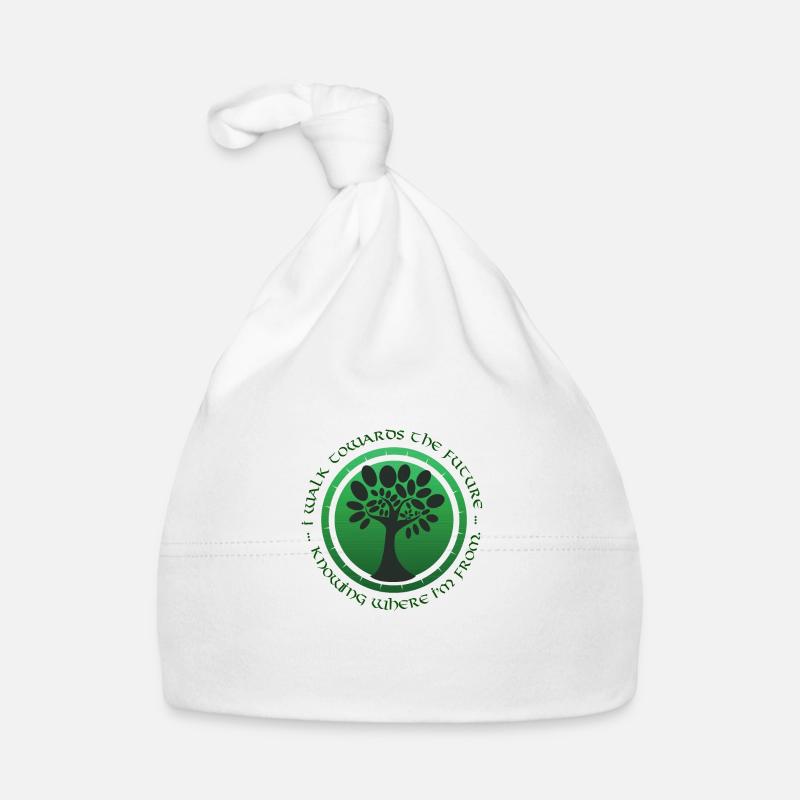 i walk towards the future knowing where i'm from - Organic Baby Cap - white