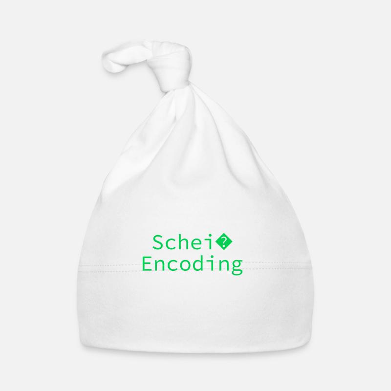 Schei encoding Programming Informatik Geschenk - Baby Bio-Mütze - Weiß