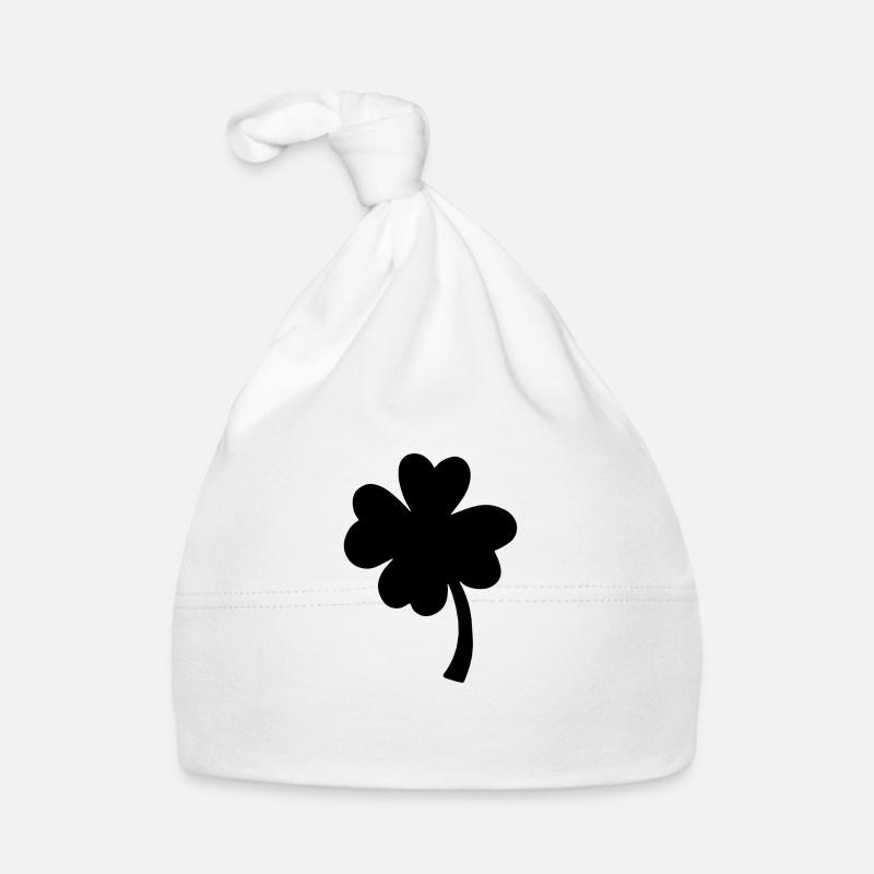 Four leaf clover - lucky - Saint Patrick Organic Baby Cap