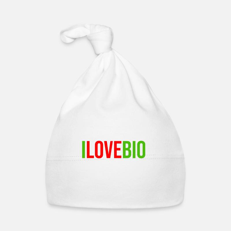 Ich liebe Bio - Baby Bio-Mütze - Weiß