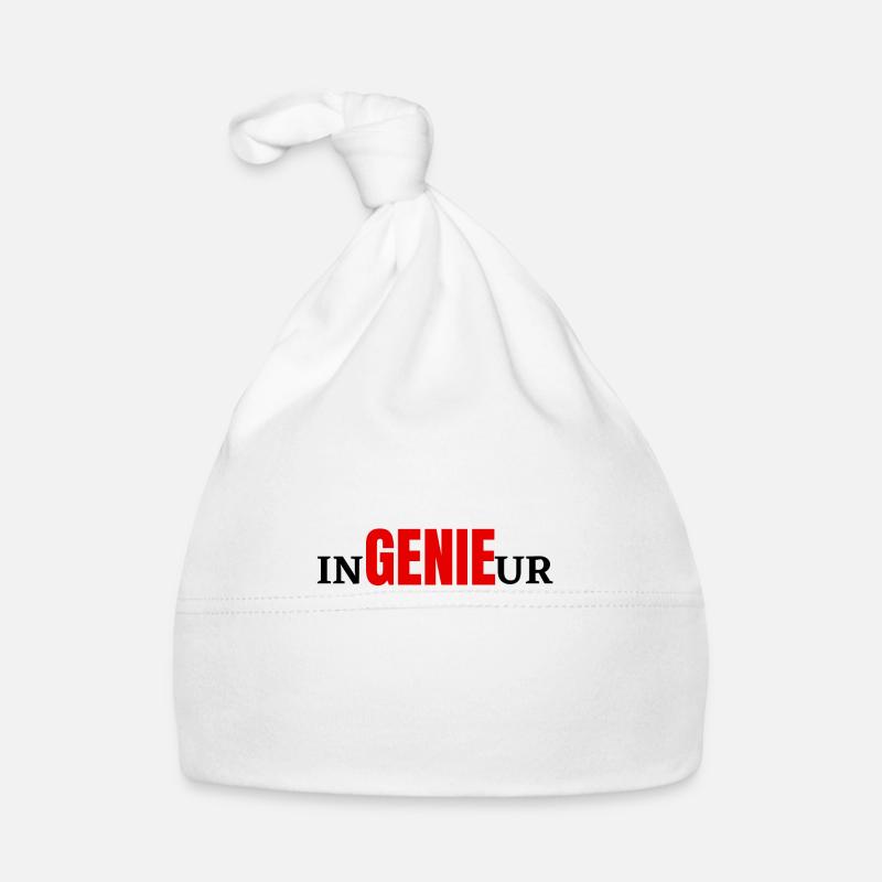 ingenieur et genie - Bonnet bio Bébé - blanc