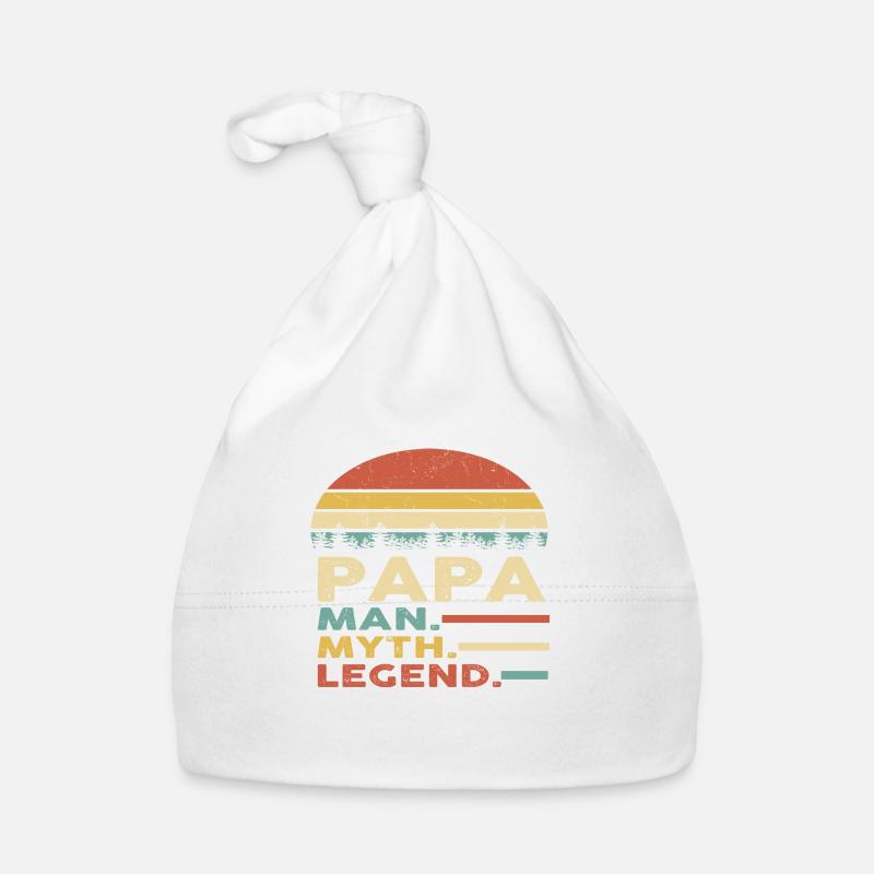 Papa Man Myth Legend - Bonnet bio Bébé - blanc