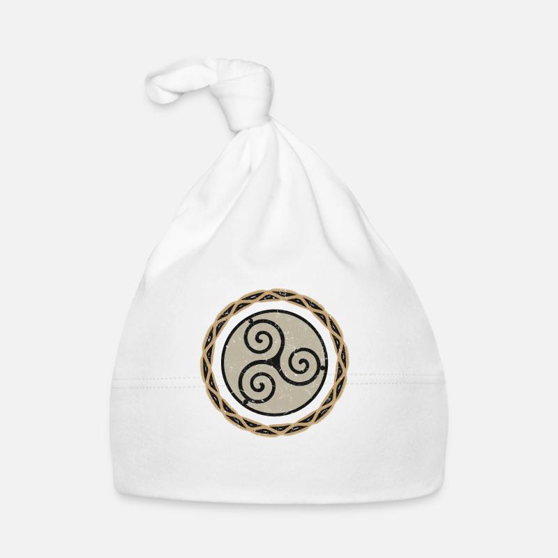 Shaman's drum triskel Organic Baby Cap