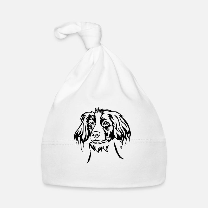 Epagneul Breton head Organic Baby Cap