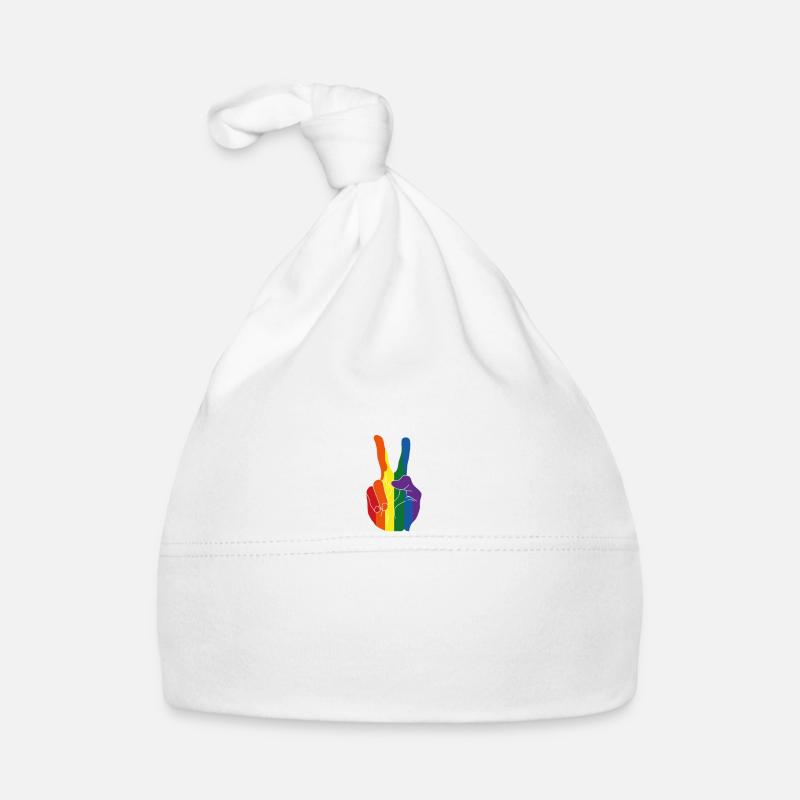 Peace Regenbogen Baby Bio-Mütze