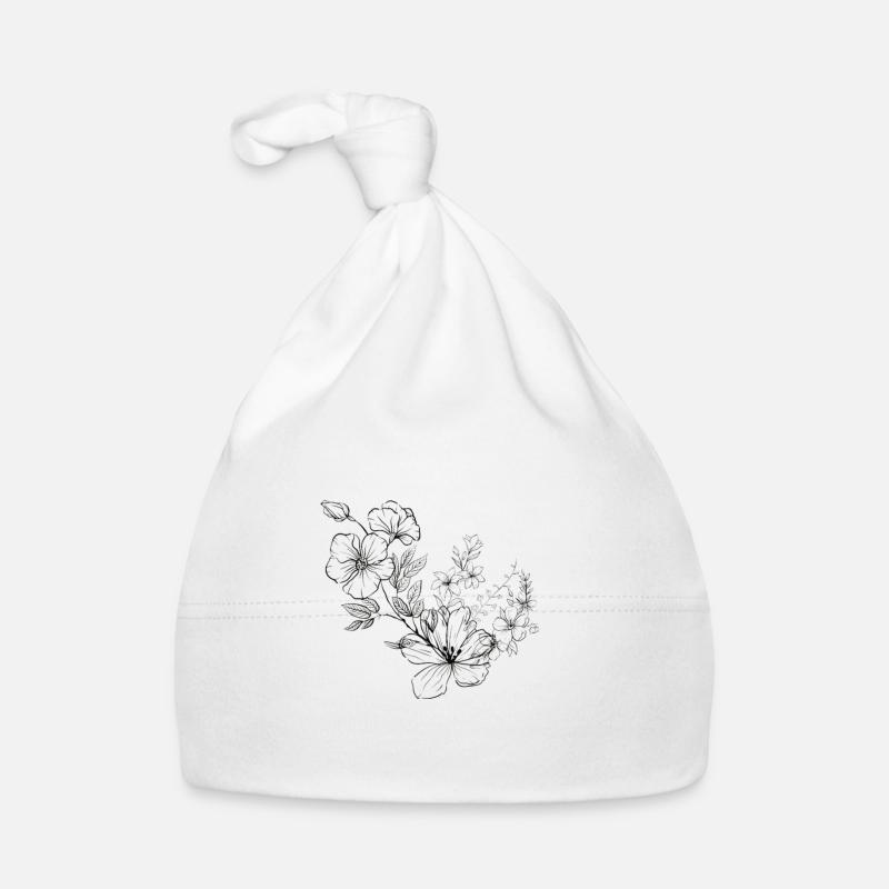 Blumenstrauß Baby Bio-Mütze