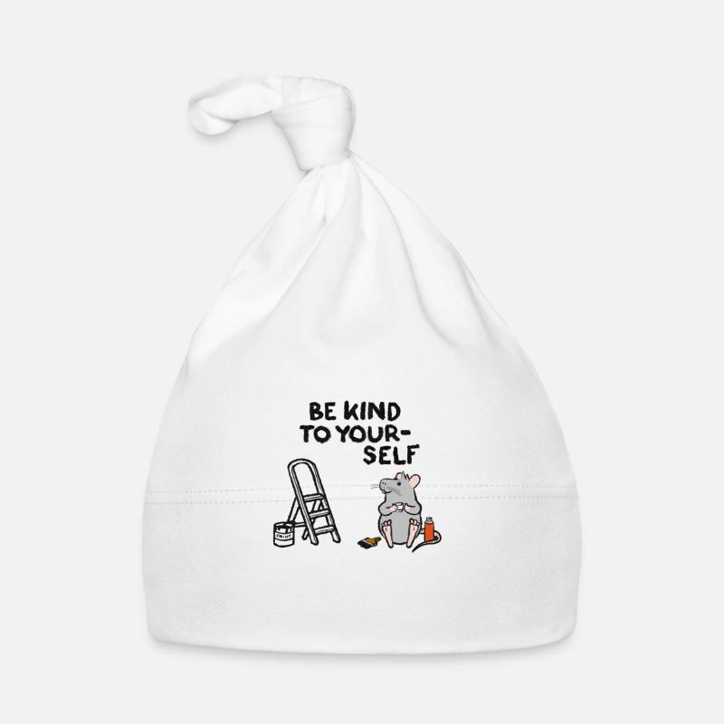 Soyez gentil avec vous-même - Bonnet bio Bébé - blanc