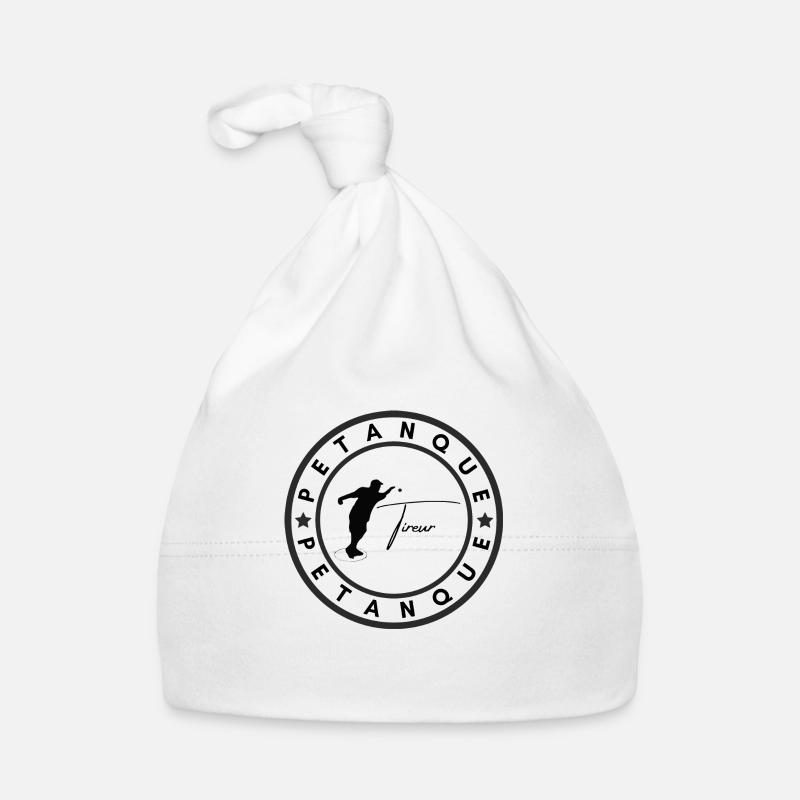 Petanque Logo Silhouette Tireur Baby Bio-Mütze
