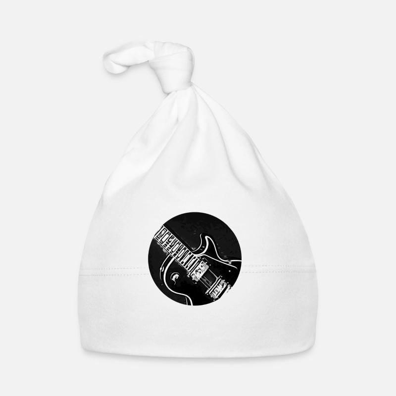 guitar - Organic Baby Cap - white