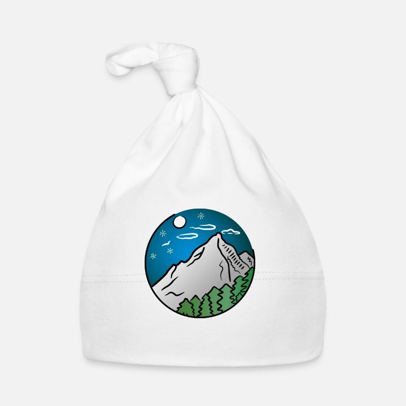 Mountains, mountain worlds Organic Baby Cap
