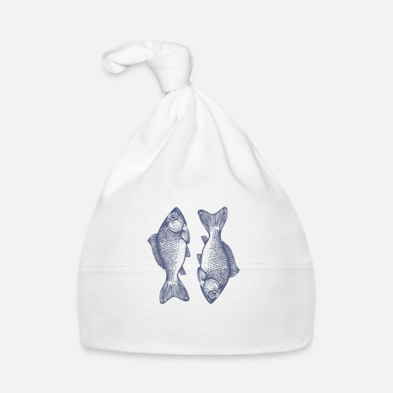 The symmetrical fish Organic Baby Cap