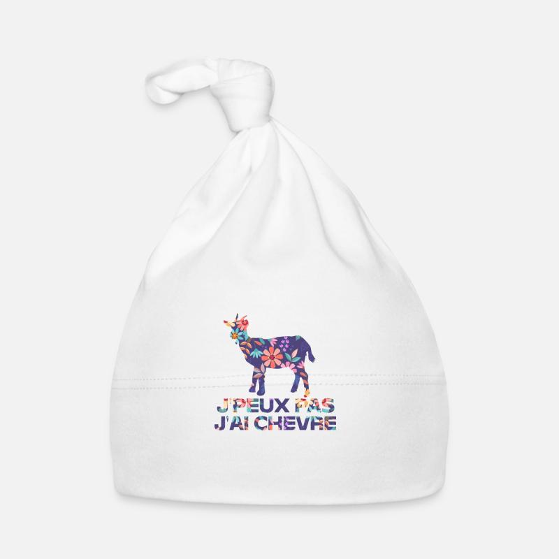 j'peux pas j'ai chèvre - Bonnet bio Bébé - blanc