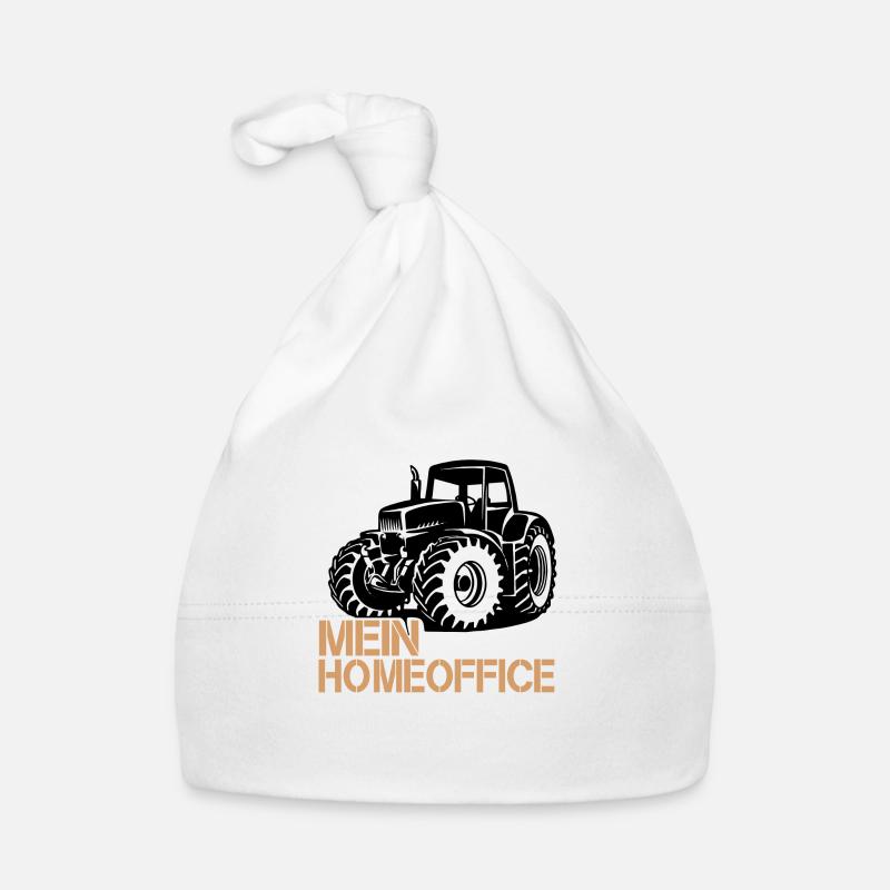 Mein homeoffice Traktor Landwirt Geschenk Acker Baby Bio-Mütze