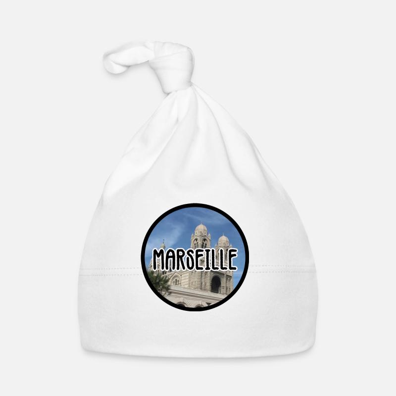 Marseille La Major - Bonnet bio Bébé - blanc