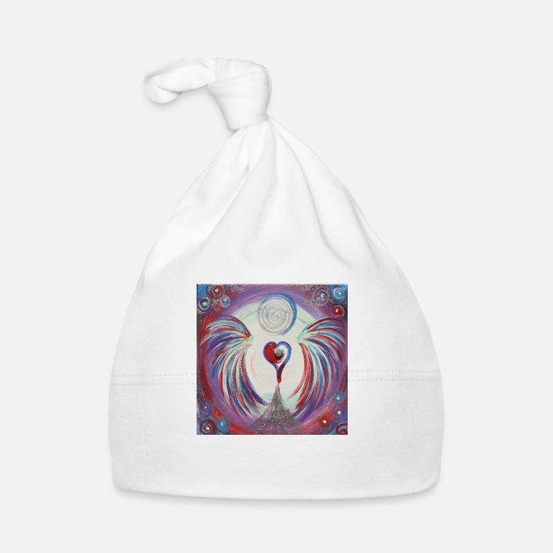 Ange coeur Manifestation de ta vocation - Bonnet bio Bébé - blanc