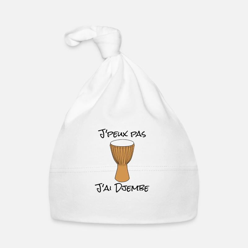 J'peux pas j'ai Djembe - Bonnet bio Bébé - blanc