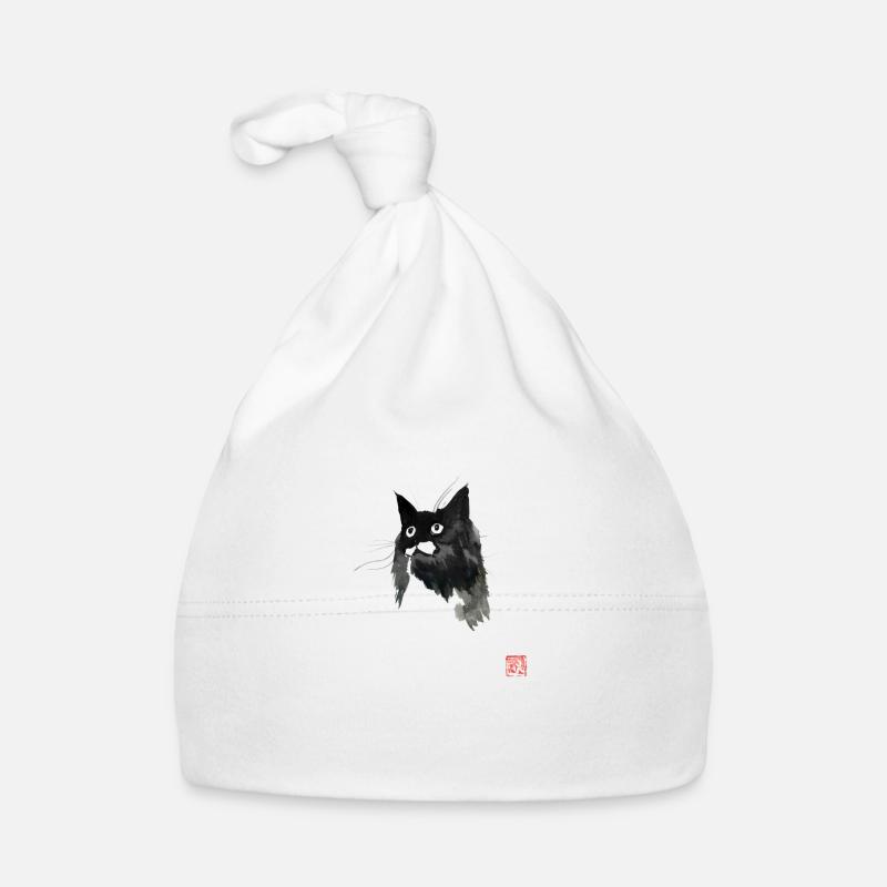 black and white Organic Baby Cap