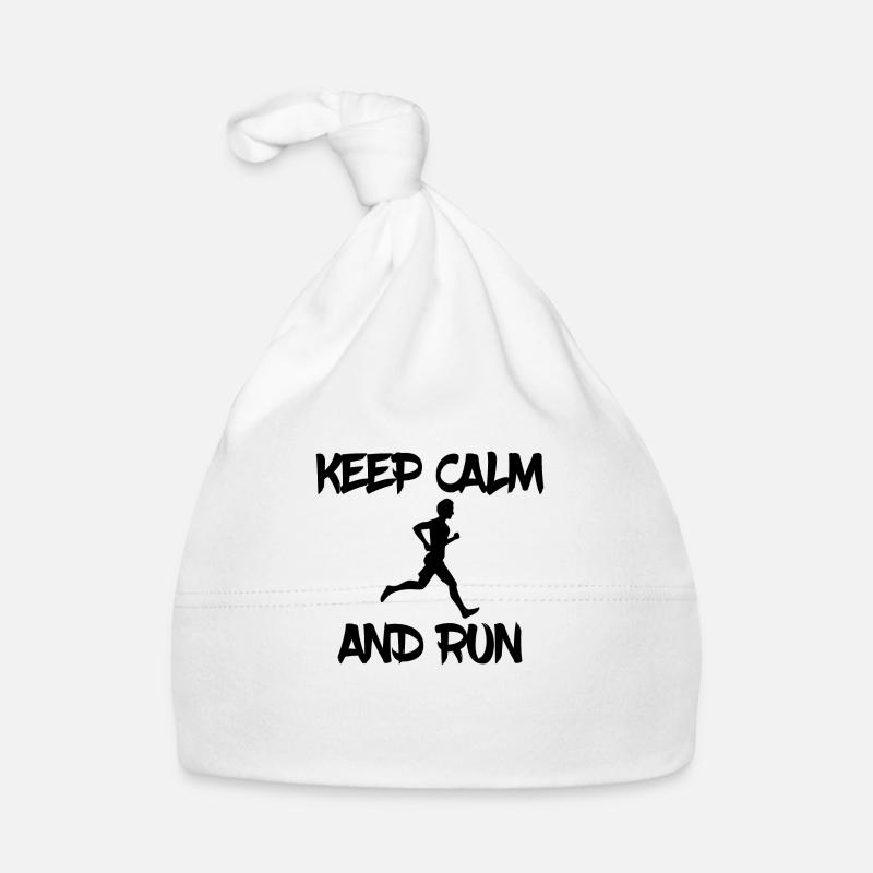 keep calm and run Organic Baby Cap