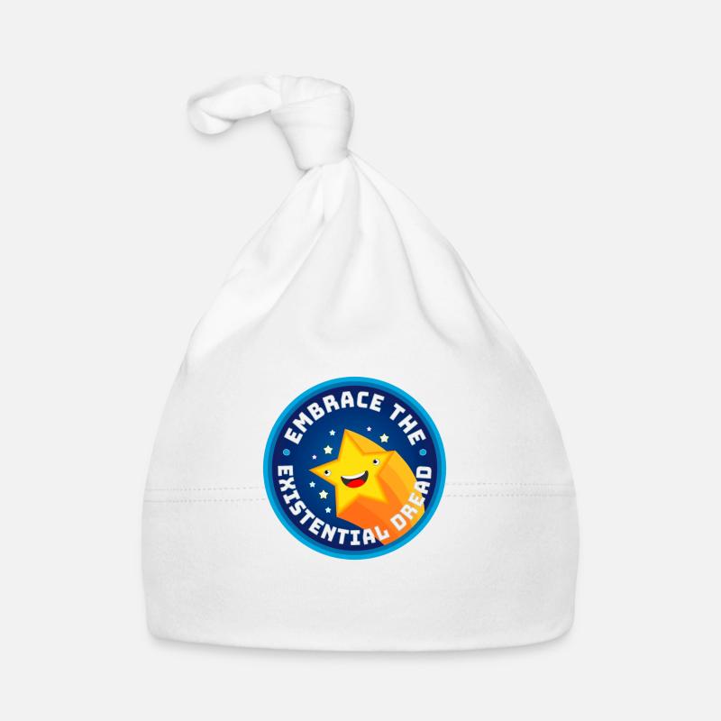 Embrace The Existential Dread - Organic Baby Cap - white