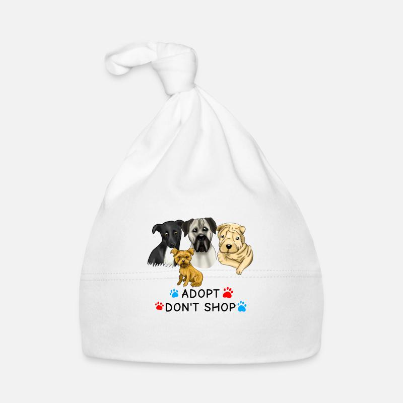 Adopt dont Shop Many dogs Baby Bio-Mütze