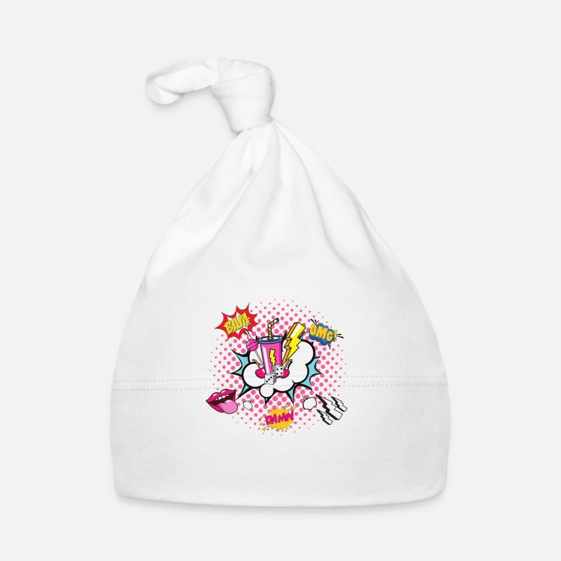 Crazy Pop Up - Baby Bio-Mütze - Weiß