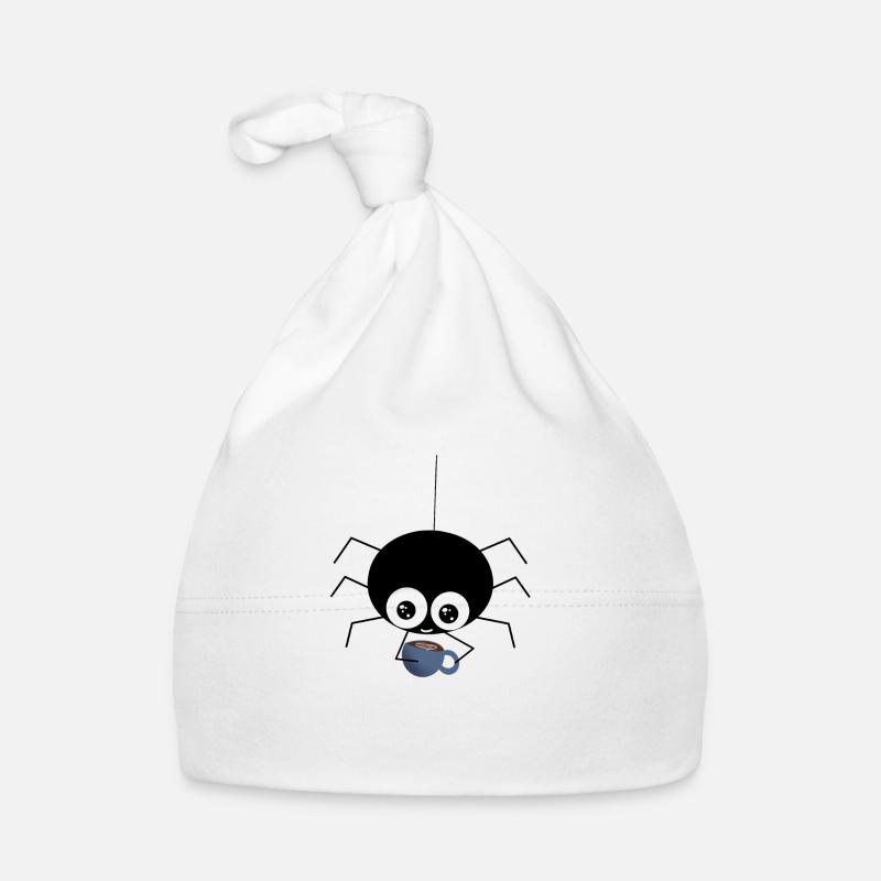 Spider with coffee - sweet gift idea Organic Baby Cap