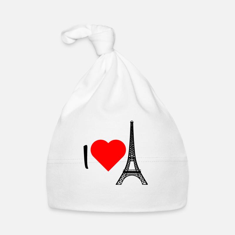 Ich liebe den Eiffelturm. Baby Bio-Mütze