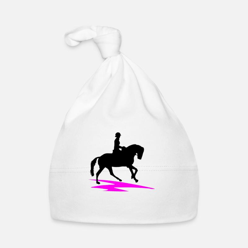Pferd - Baby Bio-Mütze - Weiß