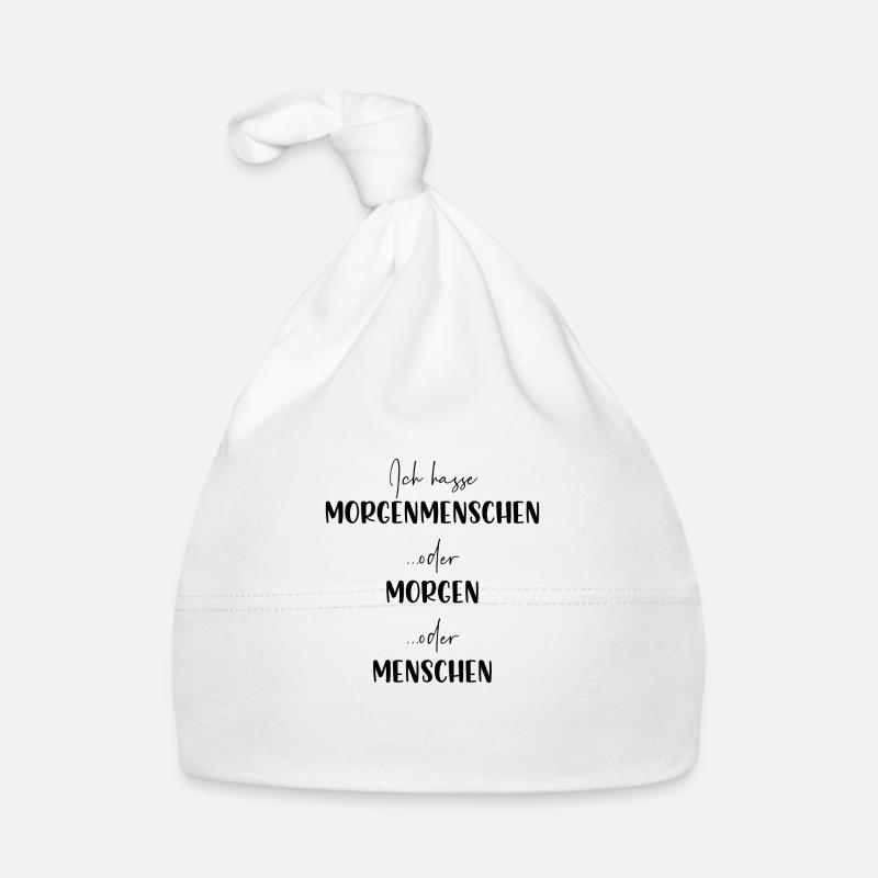 Ich hasse Morgenmenschen oder Morgen oder Menschen Baby Bio-Mütze