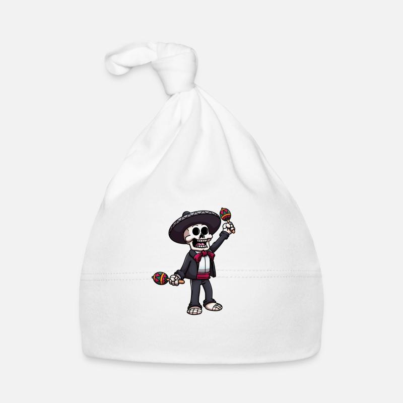 Mariachi Skeleton Organic Baby Cap