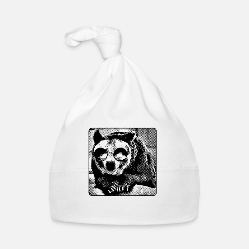 Bear with glasses (DDP, Halftone Render) Organic Baby Cap