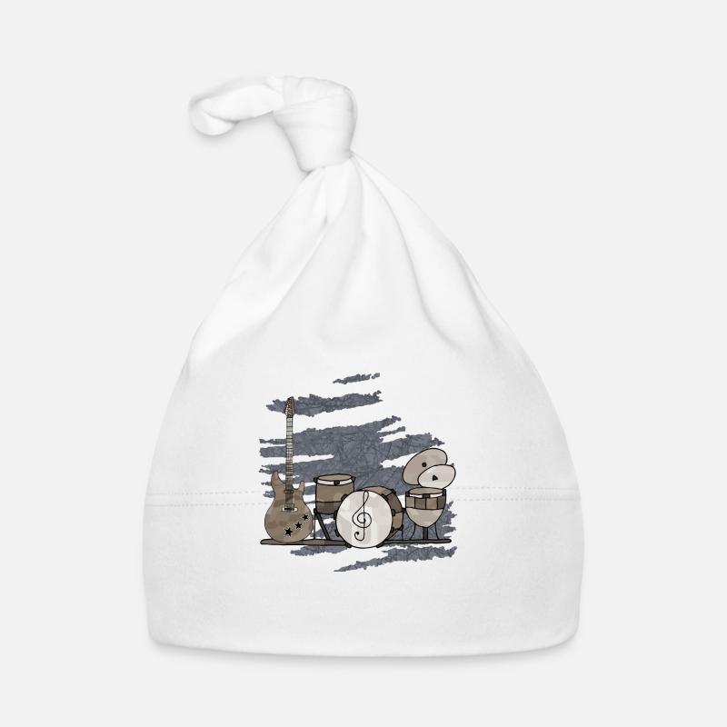 Instruments de musique - Bonnet bio Bébé - blanc