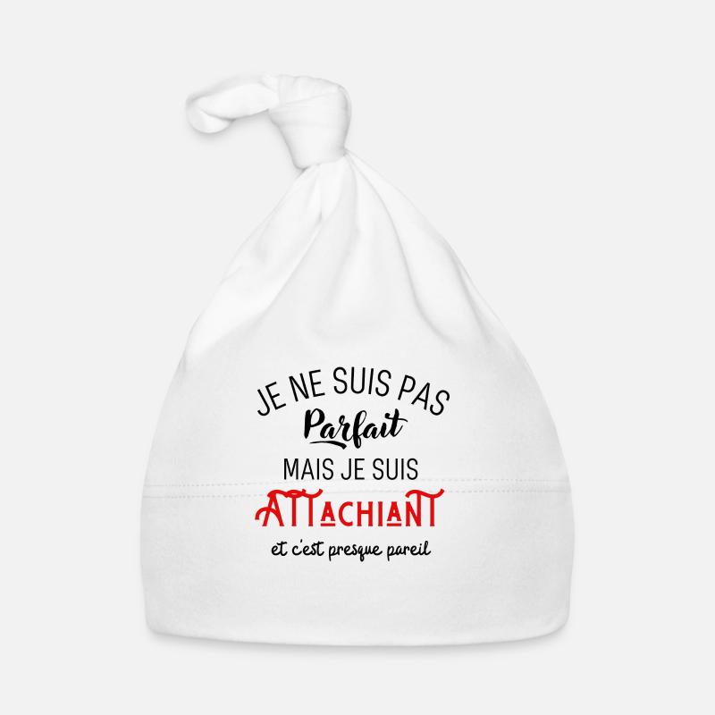 Pas parfait mais attachiant - Bonnet bio Bébé - blanc