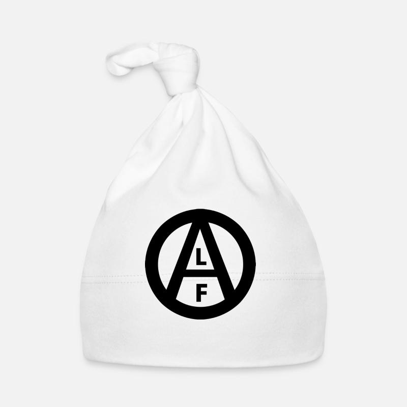 Logo ALF nero Cappellino ecologico per neonato