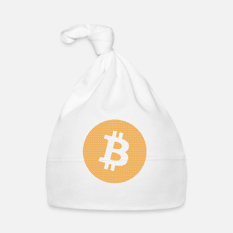 Bitcoin - Bonnet bio Bébé - blanc