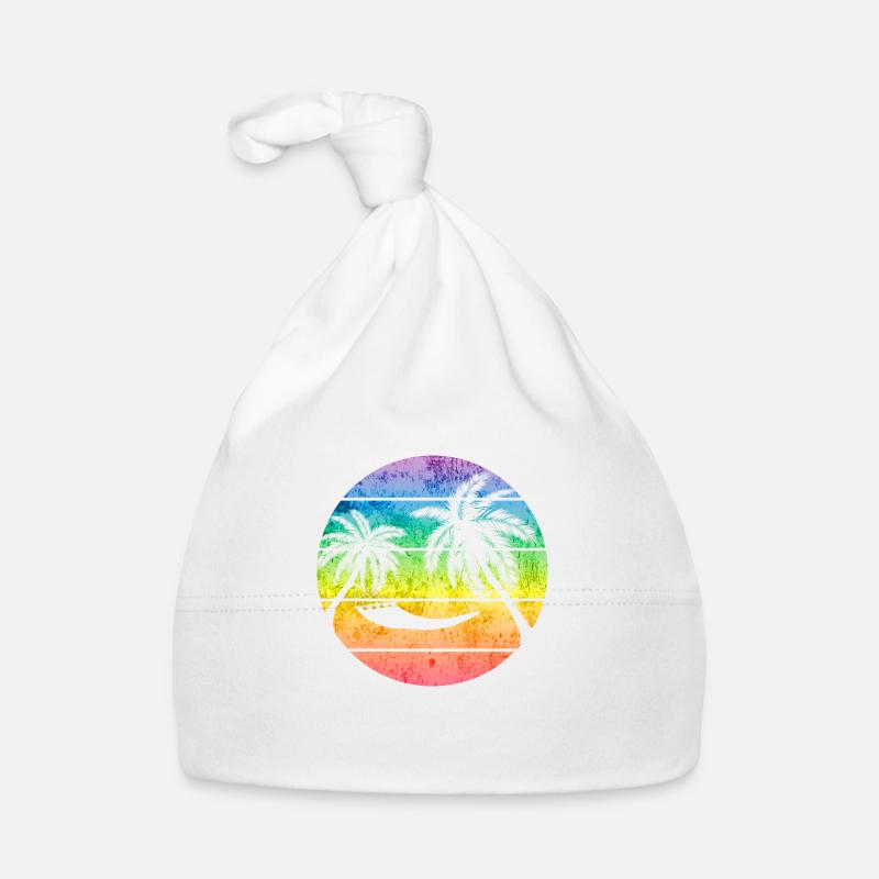 Sunset Hammock Vintage Retro Sunset Organic Baby Cap