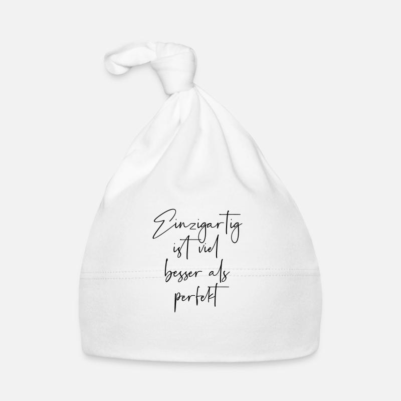 Einzigartig ist viel besser als perfekt Baby Bio-Mütze