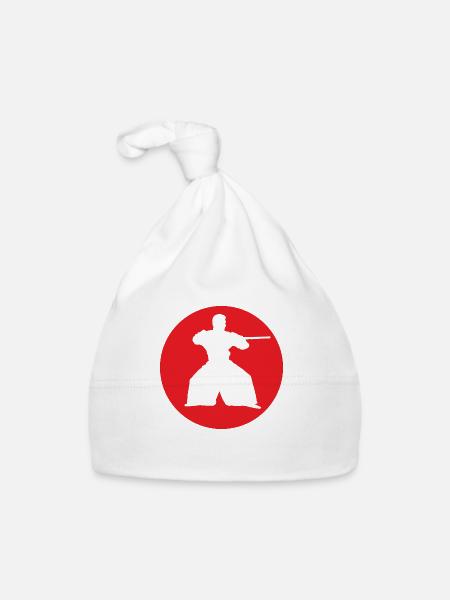 Aikido Japanese Martial Arts Aikido Men Boys - Organic Baby Cap - white - Front