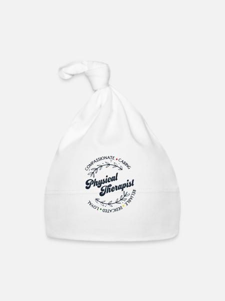 Physiotherapie Shirts Physical Therapist Geschenke - Baby Bio-Mütze - Weiß - Vorne