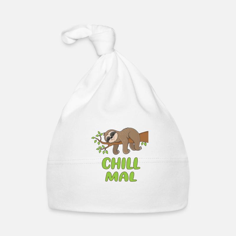 Chill Mal - paresseux sur une branche! Bonnet bio Bébé