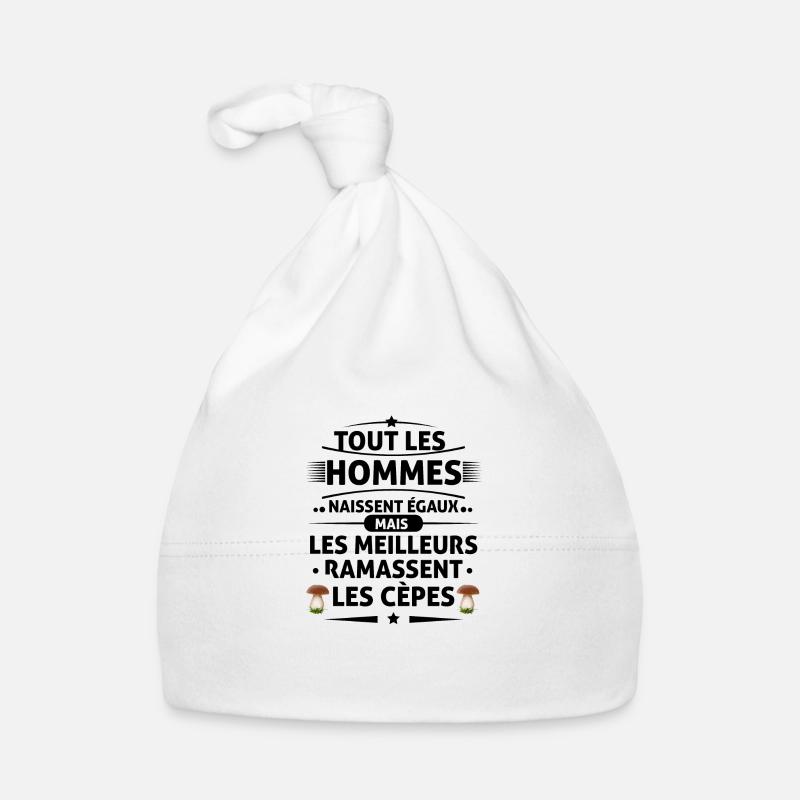 Les Meilleures ramassent les cèpes - Bonnet bio Bébé - blanc